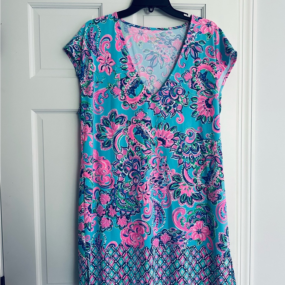 Lilly Pulitzer Blue and Pink Swim Coverup